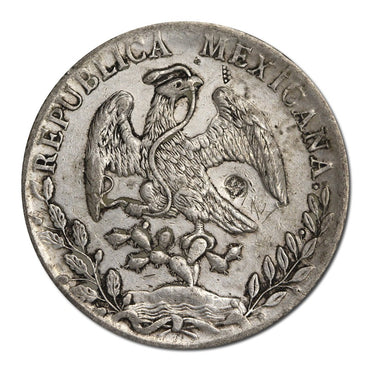 Mexico (1851-1897) Silver 8 Reales with Chopmarks F-VF