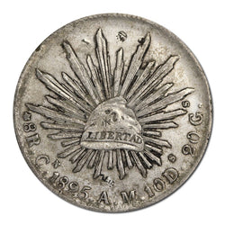 Mexico (1851-1897) Silver 8 Reales with Chopmarks F-VF
