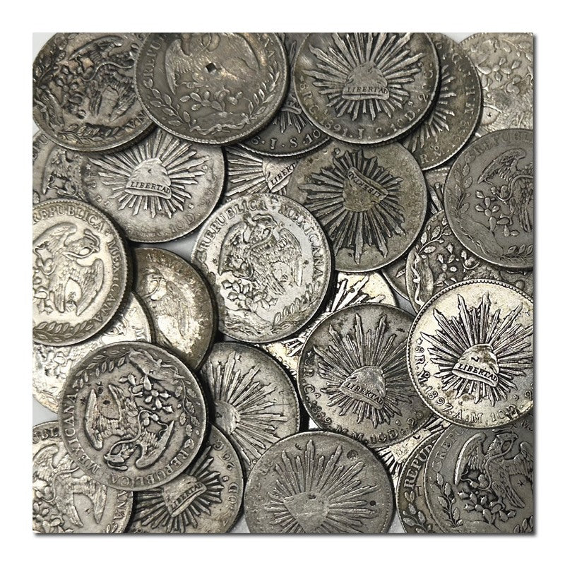 Mexico (1851-1897) Silver 8 Reales with Chopmarks F-VF