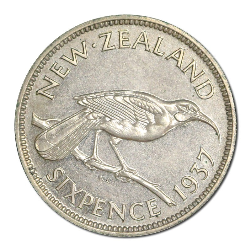 New Zealand 1937 Sixpence Proof VERY RARE!