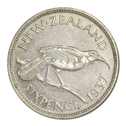New Zealand 1937 Sixpence Proof VERY RARE!