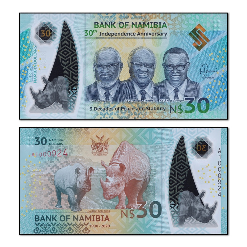 Namibia 2020 30 Nam. Dollars P.18 CFU