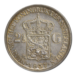 Netherlands 1929-1939 Silver 2 1/2 Gulden