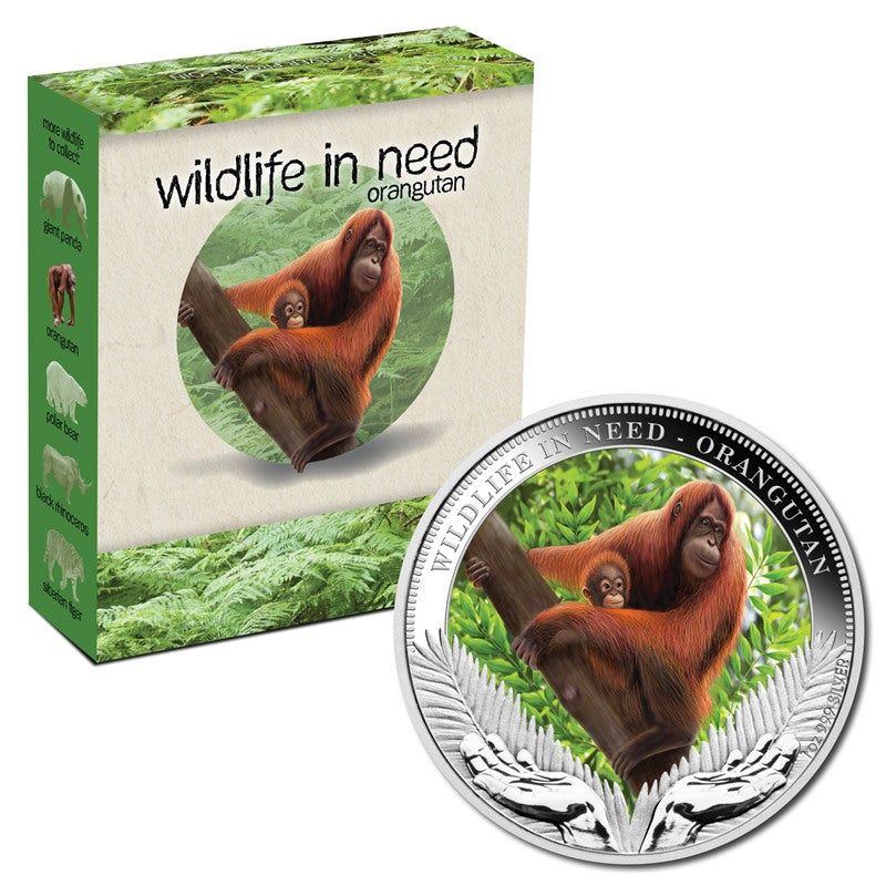 2011 Wildlife in Need - Orangutan 1oz Silver Proof