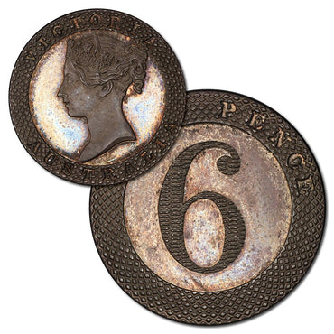 Australia (1855) Port Phillip Pattern Silver Sixpence