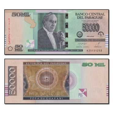 Paraguay 2022 50,000 Guaranies P.239b CFU