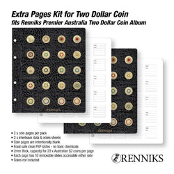Renniks Premier $2 Coin Album Extra Pages Kit