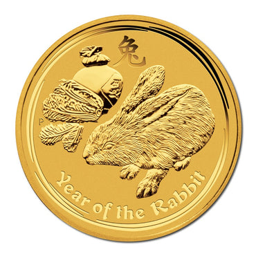 2011 Year Of The Rabbit 1/10oz Gold UNC