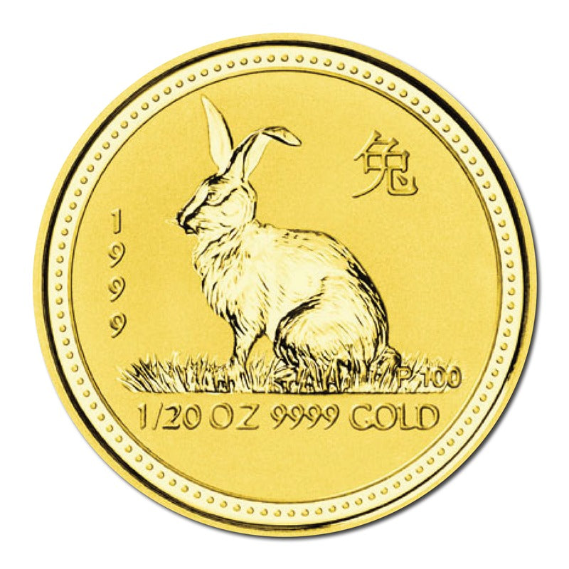 1999 Year of the Rabbit 1/20oz Gold Coin UNC