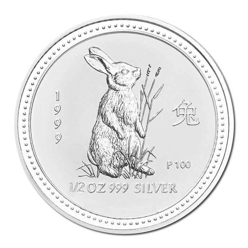 1999 Year of the Rabbit 1/2oz Silver UNC