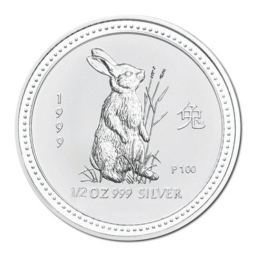 1999 Year of the Rabbit 1/2oz Silver UNC