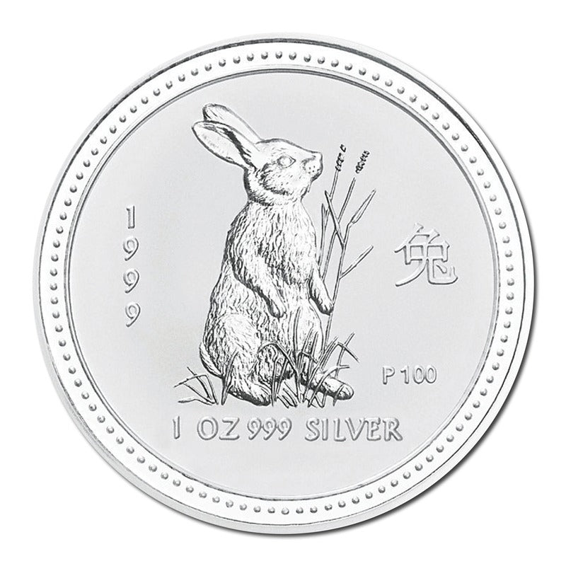 1999 Year of the Rabbit 1oz Silver UNC