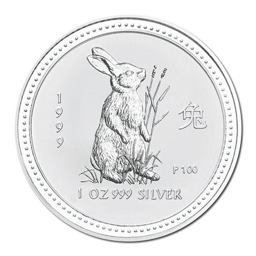 1999 Year of the Rabbit 1oz Silver UNC