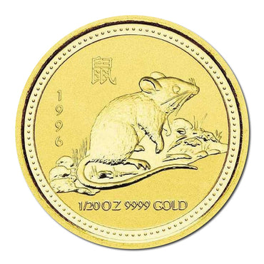 1996 Year of the Mouse/Rat 1/20oz Gold Coin UNC