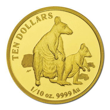 $10 2011 Allied Rock Wallaby 1/10oz Gold Proof