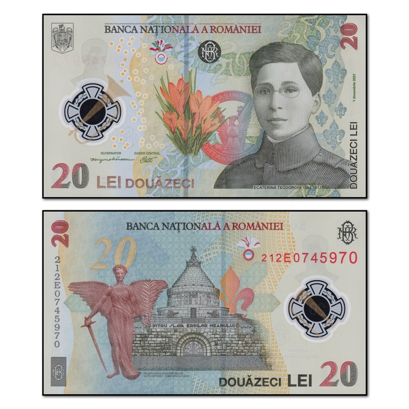 Romania 2021 20 Lei Polymer P.119a CFU