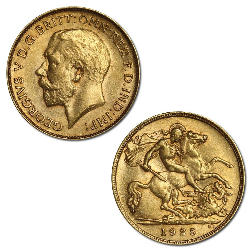 South Africa 1925 'SA' Gold Half Sovereign VF
