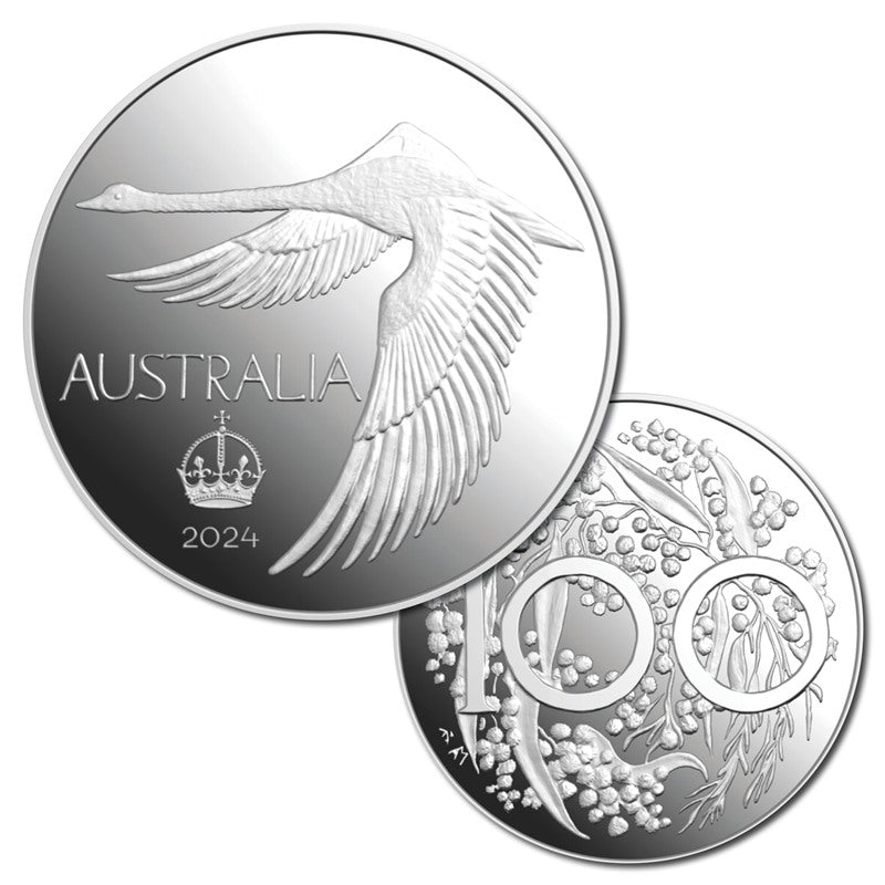 2024 Swan Pattern Dollar Silver Proof