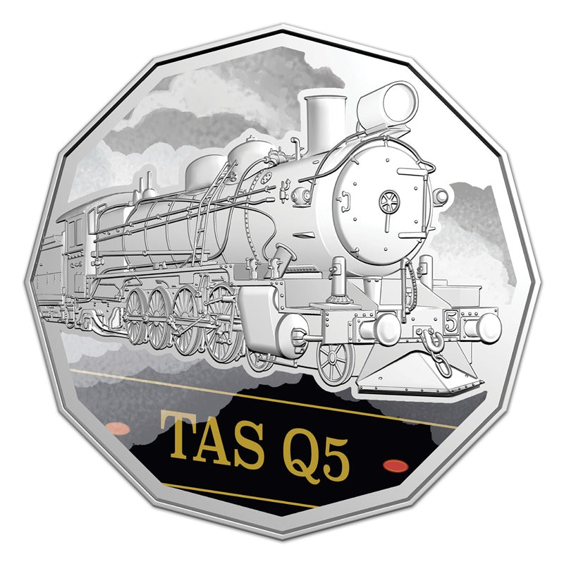 50c 2025 Steam Train Giants - Tasmania Railways Q Class Q5
