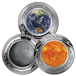 $5 2019 The Earth & Beyond - (Moon, Earth & Sun) Trio Set