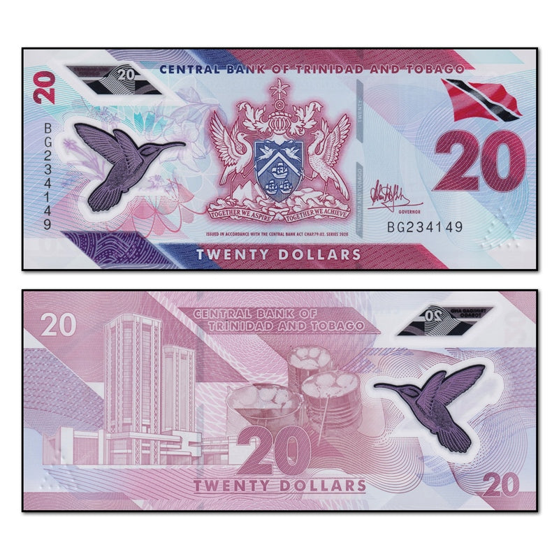 Trinidad & Tobago 2020 20 Dollars P.63 CFU