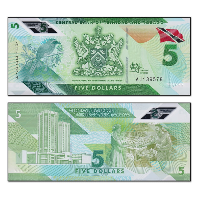 Trinidad & Tobago 2020 5 Dollars P.61 CFU