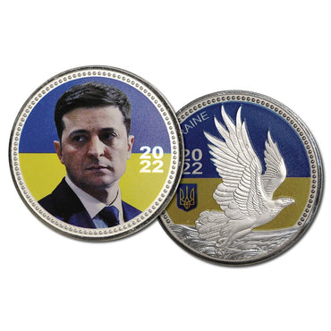 Ukraine 2022 Zelensky Peace Medal Pair