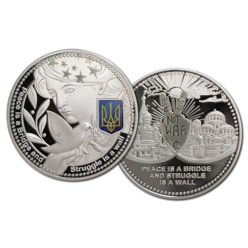 Ukraine 2022 Zelensky Peace Medal Pair