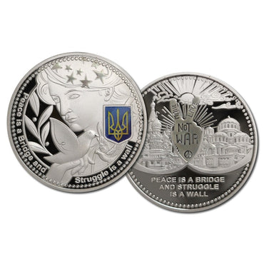 Ukraine 2022 Zelensky Peace Medal Pair