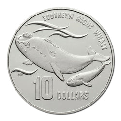 $10 1996 Southern Right Whale Silver Proof