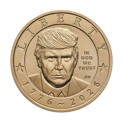 USA 2026 Semiquincentennial President Donald J Trump $1 Coin UNC