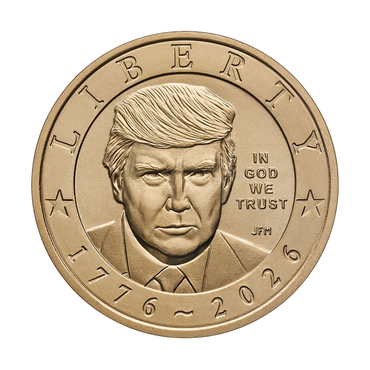 USA 2026 Semiquincentennial President Donald J Trump $1 Coin UNC