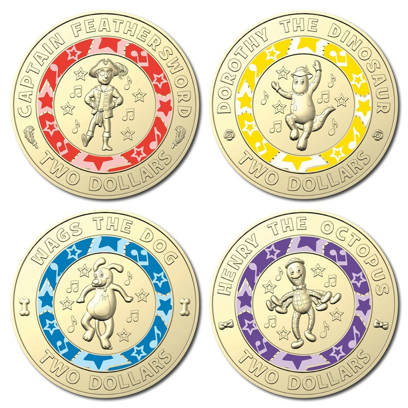 $2 2021 Wiggles 4 Coin Set UNC