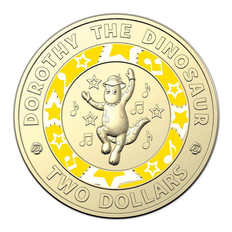 $2 2021 Wiggles - Yellow Dorothy the Dinosaur UNC