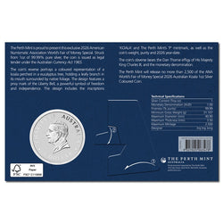 2026 Koala with Liberty Bell Privy Coloured 1oz Silver - ANA Coin Show Special