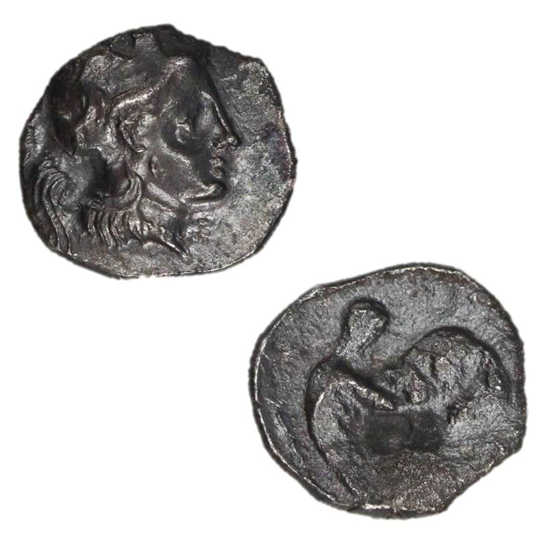 Ancient Italy, Calabria, Tarentum (Taras) 380-325BC Silver Diobol