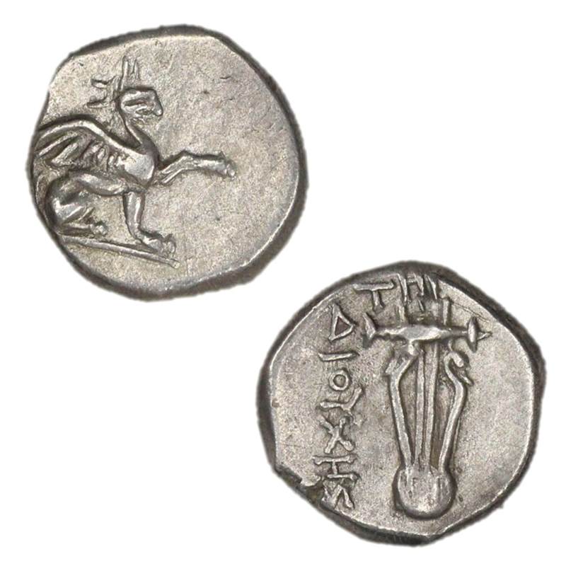 Ancient Greece, Ionia, Teos 320-294BC Silver Diobol nEF