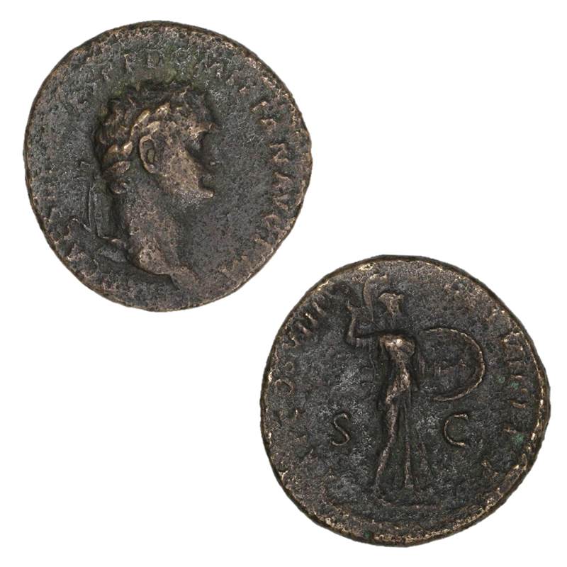 Ancient Rome, Domitian 81-96AD Bronze Assarion Fine