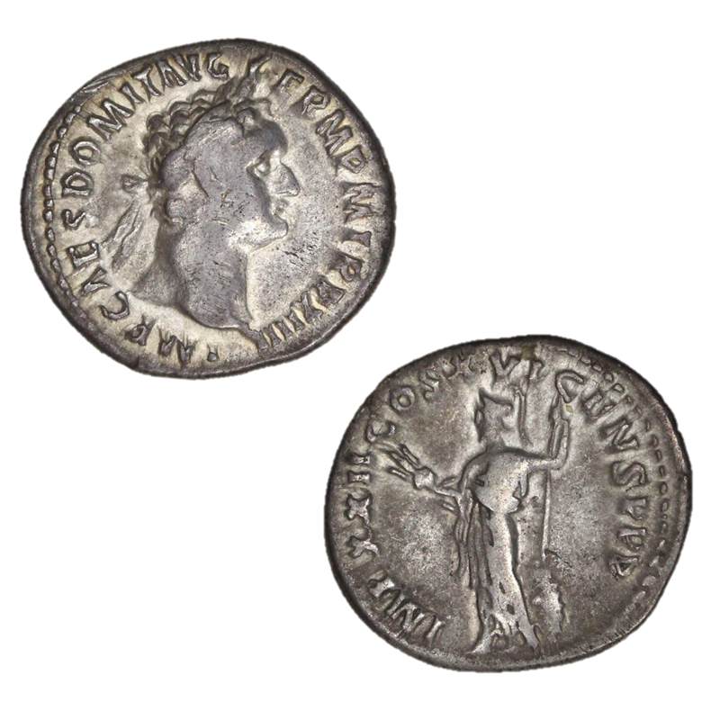 Roman Empire, Domitian 81-96AD Silver Denarius nVF