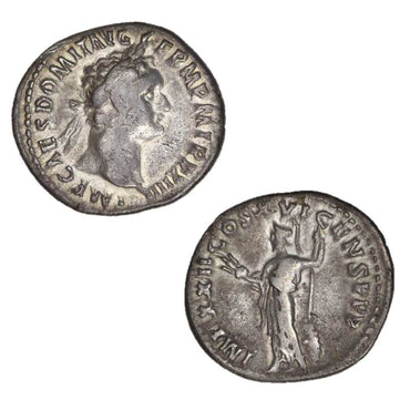 Roman Empire, Domitian 81-96AD Silver Denarius nVF