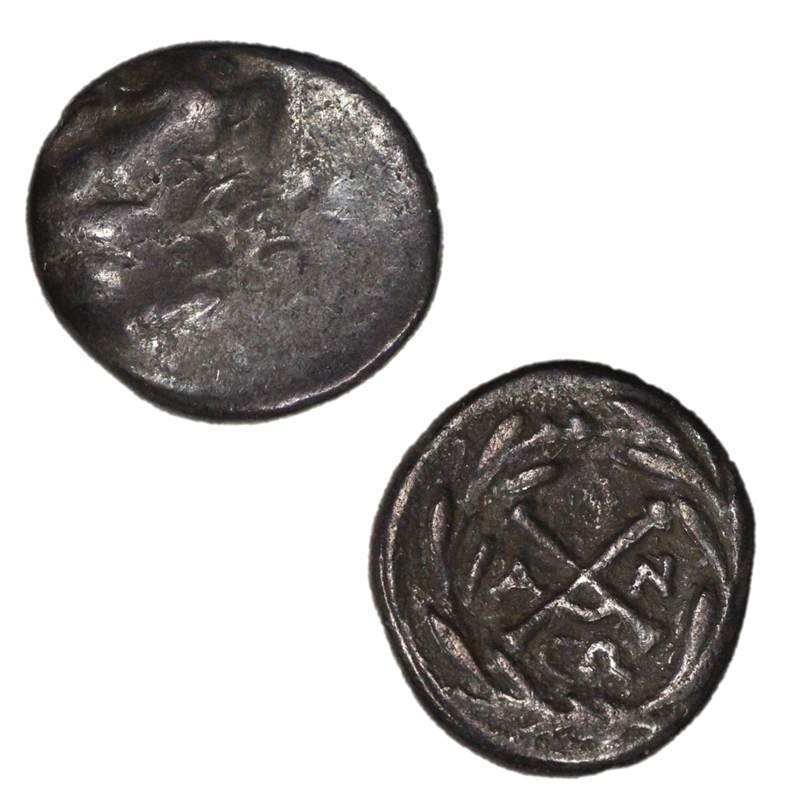 Greece, Achaian League, Antigoneia 188-180BC Silver Hemidrachm