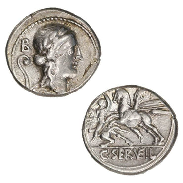 Roman Republican C. Servilius Vatia 82-80BC Silver Denarius