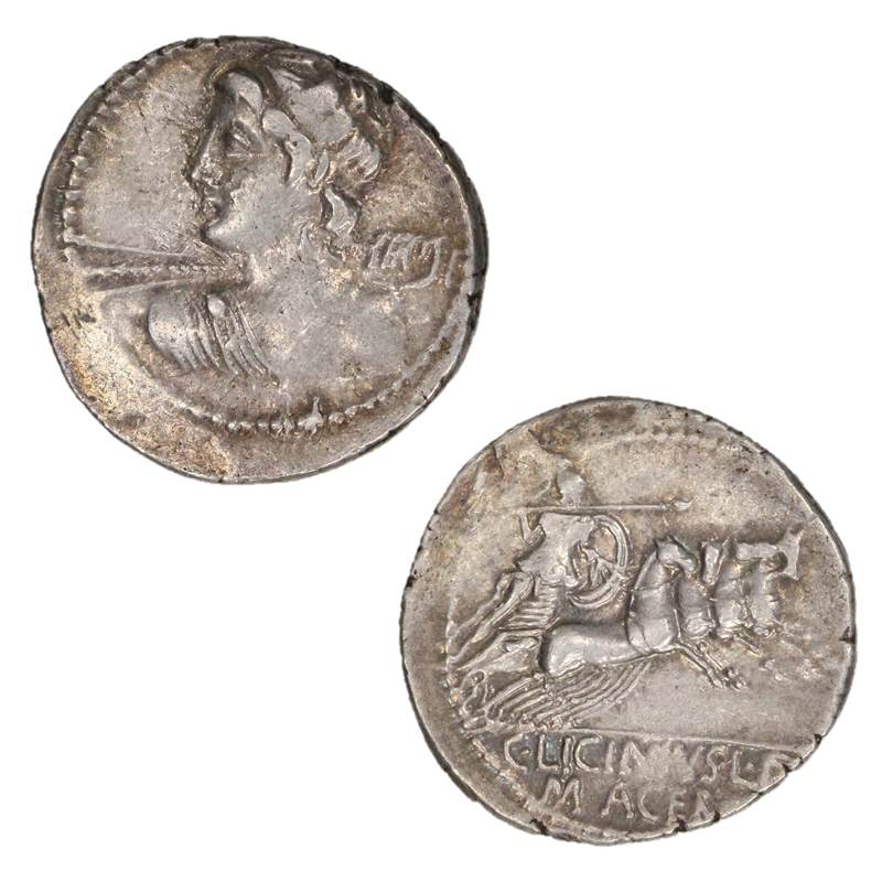 Roman Republican, C.Licinius L.f Macer 84BC Silver Denarius