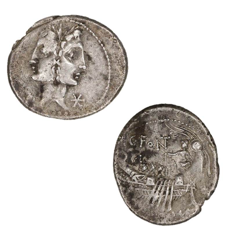 Roman Republican, C.Fonteius 114-113BC Silver Denarius