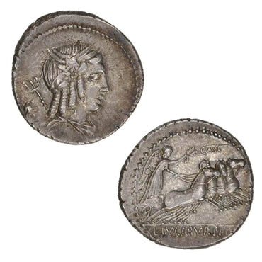 Roman Republican, L.Julius Bursio 85BC Silver Denarius