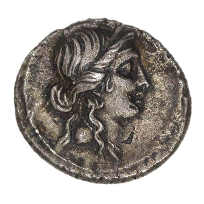 Roman Imperial, Julius Caesar 47-46BC Silver Denarius VF+