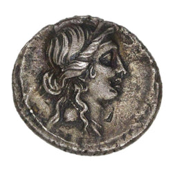 Roman Imperial, Julius Caesar 47-46BC Silver Denarius VF+