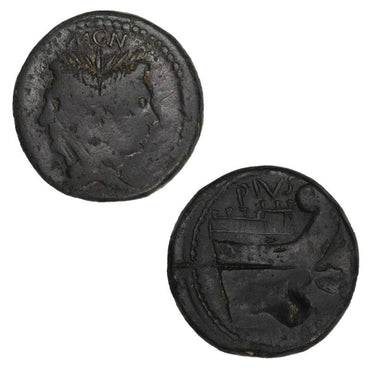 Roman Republic, Imperatorial, Sextus Pompey 43-36BC Bronze Assarion