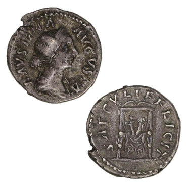 Ancient Rome, Faustina II Junior d.175AD Silver Denarius