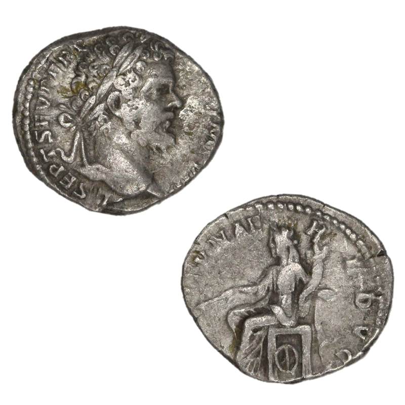 Roman Empire, Septimius Severus 193-211AD Silver Denarius